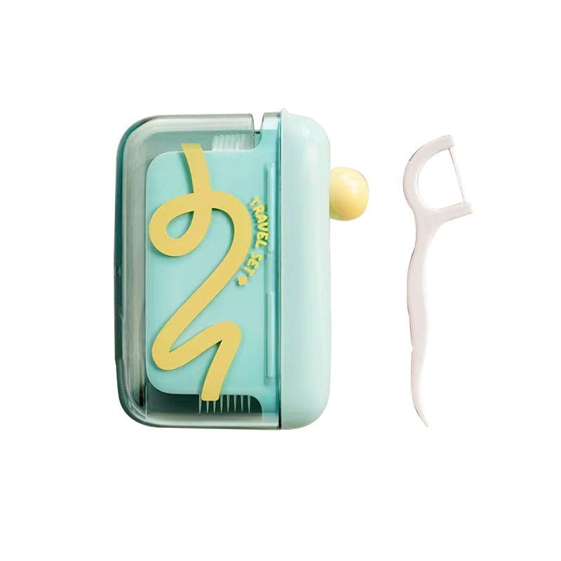 🦷✨Automatic Pop-Up Dental Floss Storage Dispenser，Just Press & Pop, Hygienic Storage. Great Gift For Oral Care Lovers!