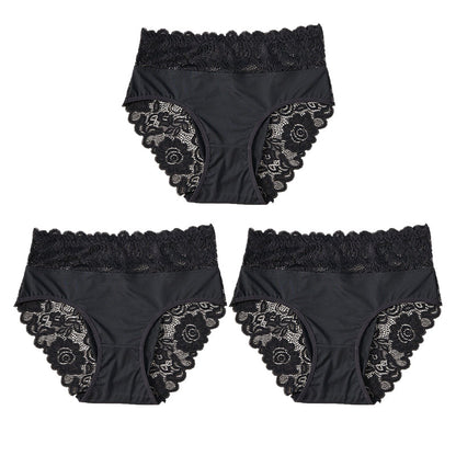 🌸 50% OFF NOW! 🌸Women's Elegant Lace Comfort Briefs | Premium Soft Breathable Knickers with High Elastic Waistband & Non-Irritating Floral Lace