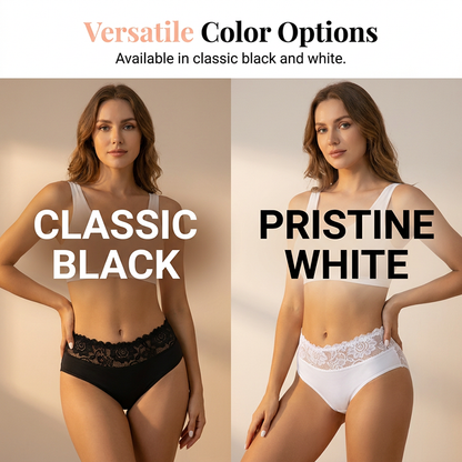 🌸 50% OFF NOW! 🌸Women's Elegant Lace Comfort Briefs | Premium Soft Breathable Knickers with High Elastic Waistband & Non-Irritating Floral Lace