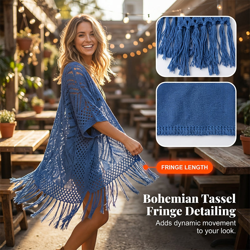 🔥 50% OFF TODAY! 🌴 Women's Open-Front Knit Cover-Up ✨ Lightweight, Breezy & Perfect for Summer