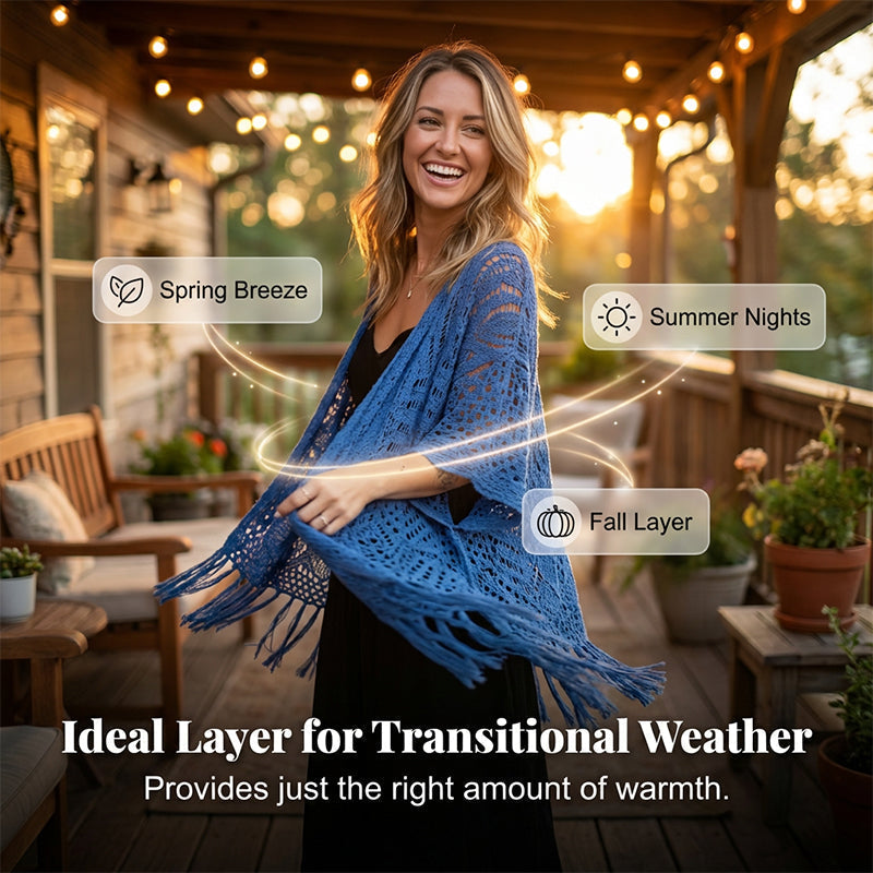 🔥 50% OFF TODAY! 🌴 Women's Open-Front Knit Cover-Up ✨ Lightweight, Breezy & Perfect for Summer