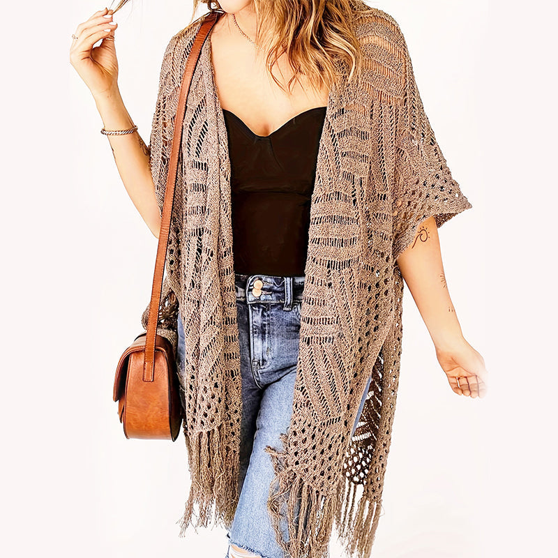 🔥 50% OFF TODAY! 🌴 Women's Open-Front Knit Cover-Up ✨ Lightweight, Breezy & Perfect for Summer