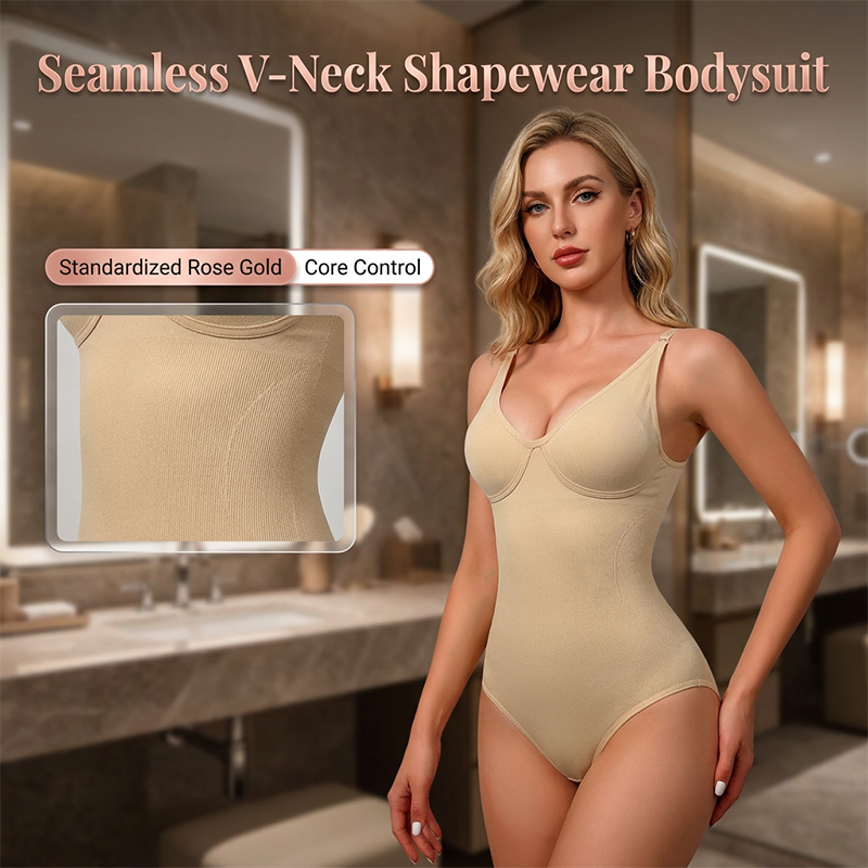 🔥 60% OFF TODAY! ✨ Seamless V-Neck Shapewear Bodysuit for Women 💖 Tummy Control, Waist Sculpting & All-Day Comfort