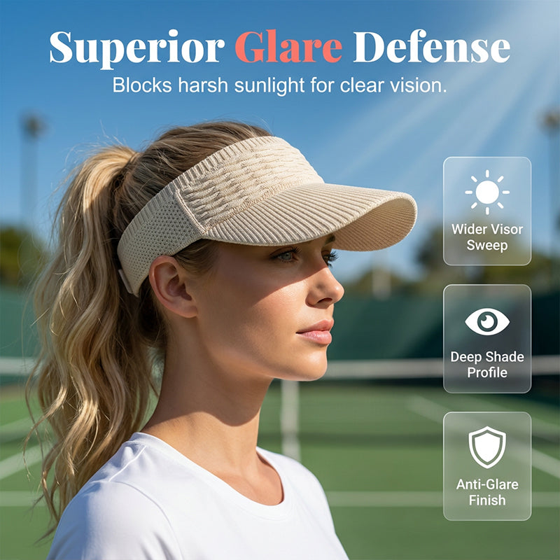 🕶️🌊🍹Chic Knit Sun Visor Hat – Lightweight & Airy, Adds a Sporty Touch to Any Outfit – Ideal for Poolside Lounging, Beach Vacations or Outdoor Brunch 👙👗