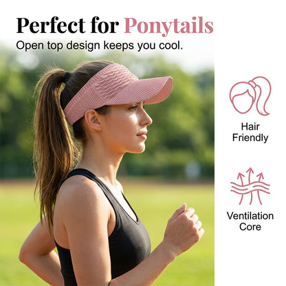 🕶️🌊🍹Chic Knit Sun Visor Hat – Lightweight & Airy, Adds a Sporty Touch to Any Outfit – Ideal for Poolside Lounging, Beach Vacations or Outdoor Brunch 👙👗