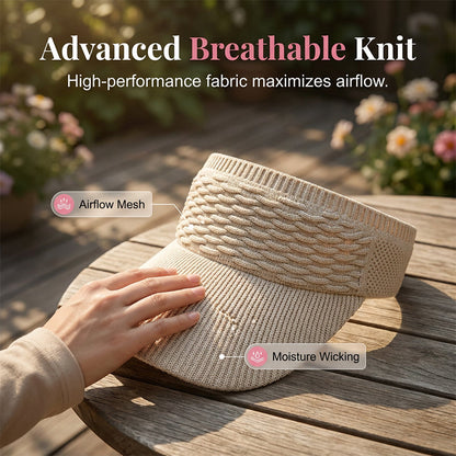 🕶️🌊🍹Chic Knit Sun Visor Hat – Lightweight & Airy, Adds a Sporty Touch to Any Outfit – Ideal for Poolside Lounging, Beach Vacations or Outdoor Brunch 👙👗