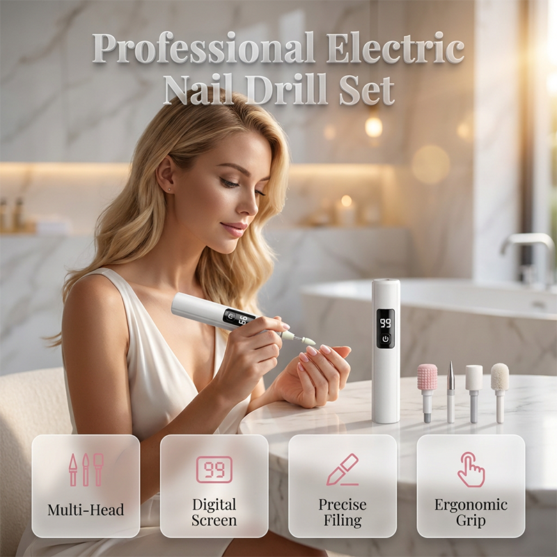 🥳Last Day Promotion!💅✨ Professional Electric Nail Polisher – Smooths thick nails, 99-speed display. Multiple heads for shaping & buffing. Salon at home! 🌟💎