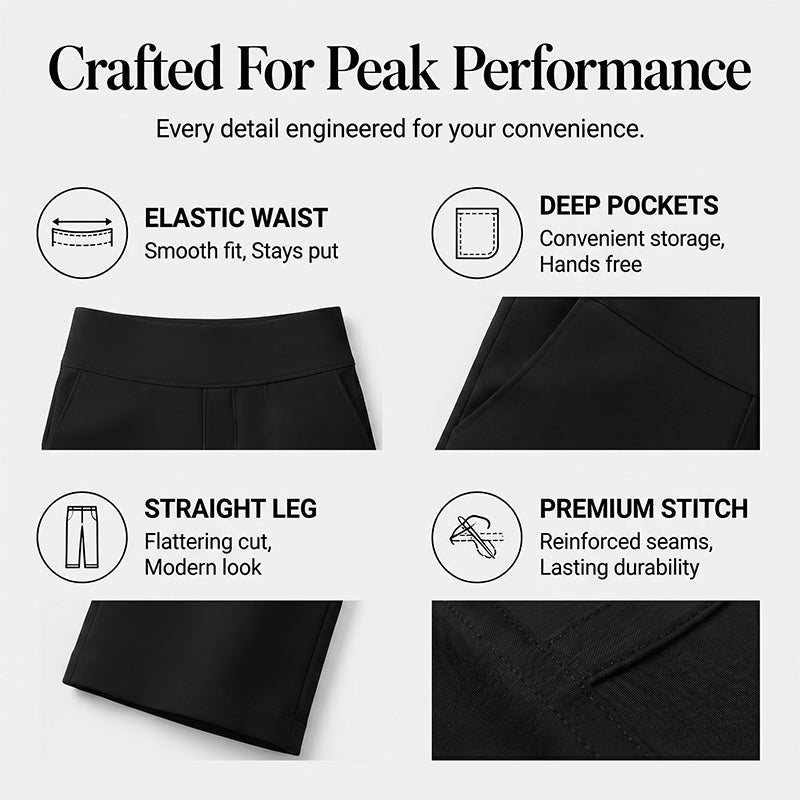 🔥 50% OFF TODAY! 👖 Women's High-Waisted Stretch Cropped Pants ✨ Flattering Fit, All-Day Comfort & Effortless Style