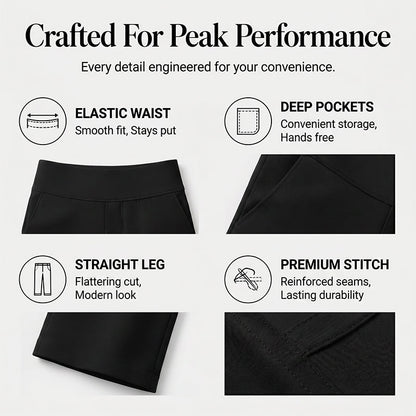 🔥 50% OFF TODAY! 👖 Women's High-Waisted Stretch Cropped Pants ✨ Flattering Fit, All-Day Comfort & Effortless Style