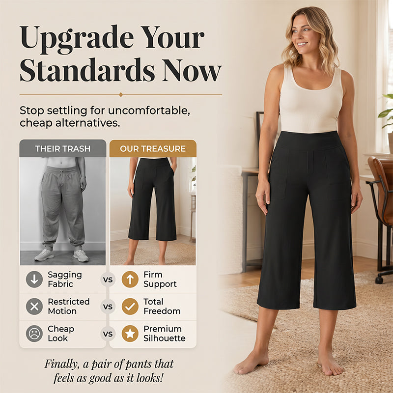 🔥 50% OFF TODAY! 👖 Women's High-Waisted Stretch Cropped Pants ✨ Flattering Fit, All-Day Comfort & Effortless Style