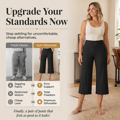 🔥 50% OFF TODAY! 👖 Women's High-Waisted Stretch Cropped Pants ✨ Flattering Fit, All-Day Comfort & Effortless Style