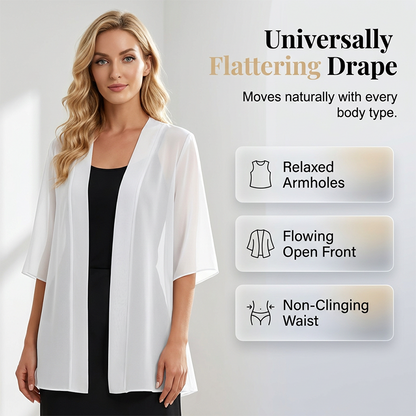 🎁🔥 NEW ARRIVAL – 50% OFF TODAY! 🌸 Women's Chiffon Open Front Cardigan ✨ Lightweight, Breezy & Perfect for Summer Layering