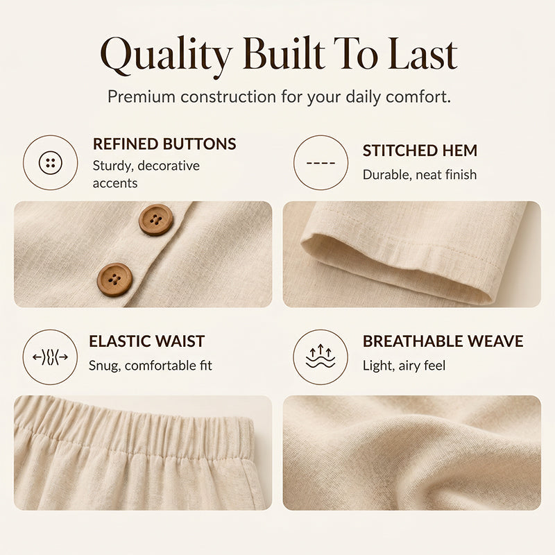 👚LAST DAY 50% OFF✨ 2-piece-set – loose top & comfortable trousers – soft fabric, elastic waistband & versatile combination options – can be worn separately or together