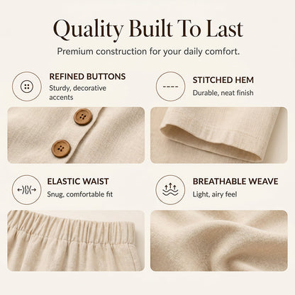 👚LAST DAY 50% OFF✨ 2-piece-set – loose top & comfortable trousers – soft fabric, elastic waistband & versatile combination options – can be worn separately or together