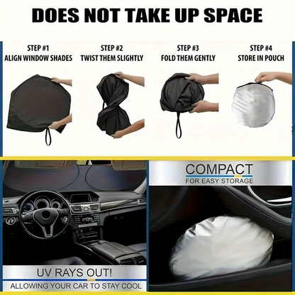 ⏳LIMITED OFFER 50%OFF🌞Fun Eye Car Sunshade 👀☀️ – UV Block, Aluminium Film, Foldable, 130×70cm