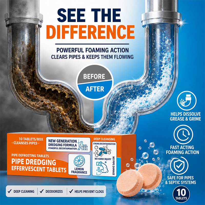 🔥 BUY 2 GET 1 FREE! 🚿 Fast-Acting Drain Cleaner Powder ✨ Clears Clogs, Removes Odors & Keeps Drains Fresh
