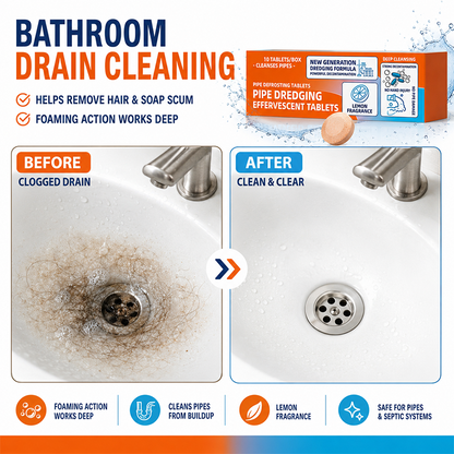 🔥 BUY 2 GET 1 FREE! 🚿 Fast-Acting Drain Cleaner Powder ✨ Clears Clogs, Removes Odors & Keeps Drains Fresh