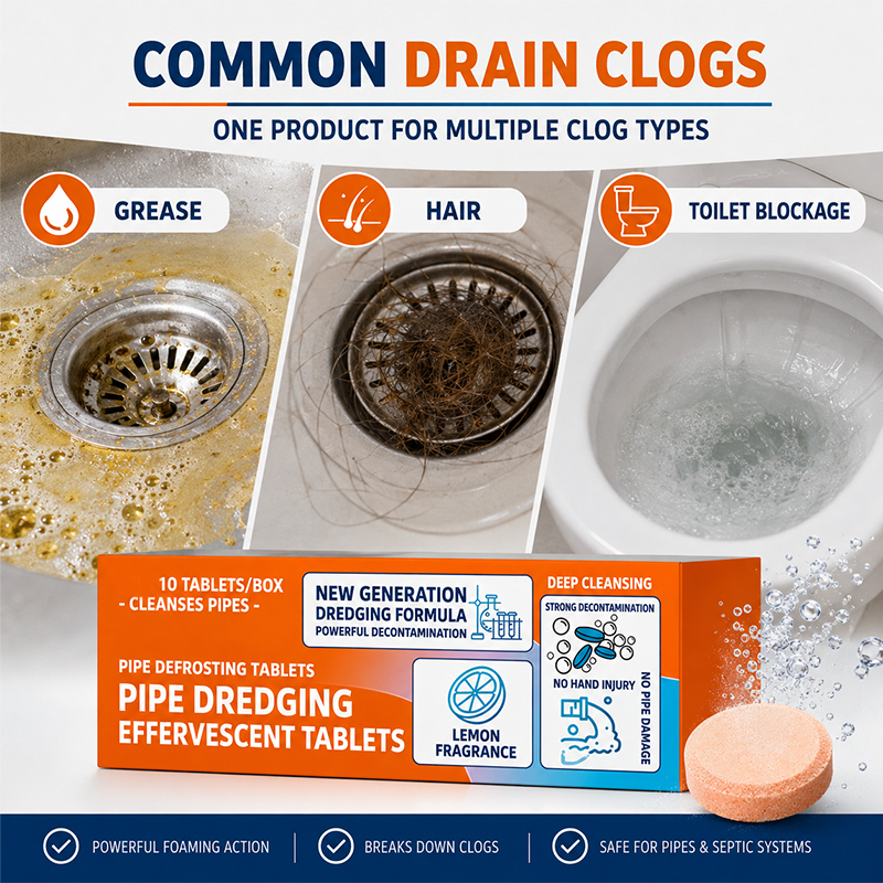 🔥 BUY 2 GET 1 FREE! 🚿 Fast-Acting Drain Cleaner Powder ✨ Clears Clogs, Removes Odors & Keeps Drains Fresh