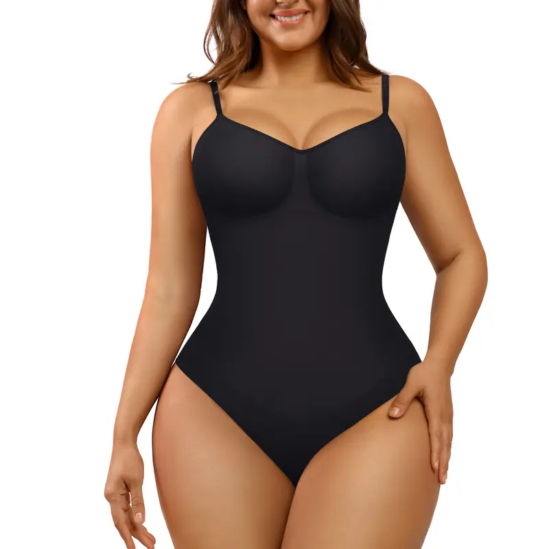 🔥 50% OFF TODAY! 💕 Seamless Thong Bodysuit Jumpsuit ✨ Sculpting Fit, Adjustable Comfort & Invisible Under Any Outfit
