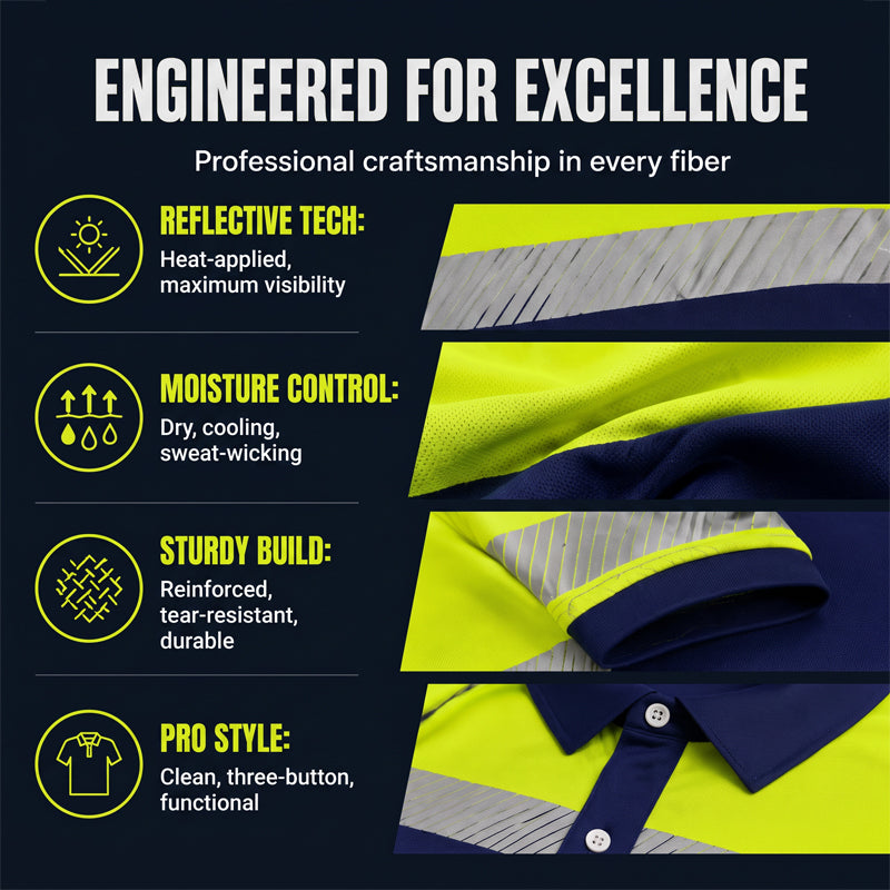 🔥 Limited-Time Special Offer! 🦺 Men's High Visibility Round-Neck Top ✨ Lightweight Comfort, Enhanced Visibility & Perfect for Work & Outdoor Activities