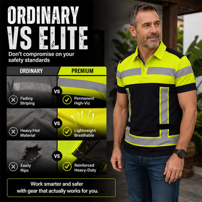 🔥 Limited-Time Special Offer! 🦺 Men's High Visibility Round-Neck Top ✨ Lightweight Comfort, Enhanced Visibility & Perfect for Work & Outdoor Activities