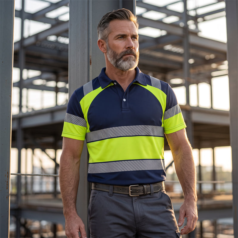 🔥 Limited-Time Special Offer! 🦺 Men's High Visibility Round-Neck Top ✨ Lightweight Comfort, Enhanced Visibility & Perfect for Work & Outdoor Activities