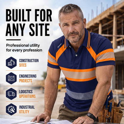 🔥 Limited-Time Special Offer! 🦺 Men's High Visibility Round-Neck Top ✨ Lightweight Comfort, Enhanced Visibility & Perfect for Work & Outdoor Activities