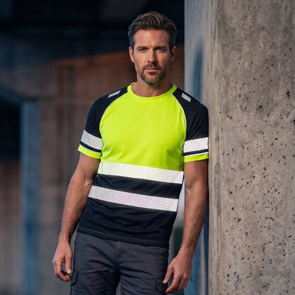 🔥 Limited-Time Special Offer! 🦺 Men's High Visibility Round-Neck Top ✨ Lightweight Comfort, Enhanced Visibility & Perfect for Work & Outdoor Activities