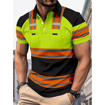 🔥 Limited-Time Special Offer! 🦺 Men's High Visibility Round-Neck Top ✨ Lightweight Comfort, Enhanced Visibility & Perfect for Work & Outdoor Activities