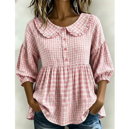 ⌛Limited-Time Offer-Women's Casual Gingham Print Top