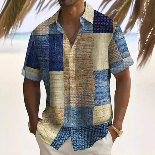 👔 2026 Sale — Over 21 900 Sold!🎨 Men's Contrast Color Pattern Shirt