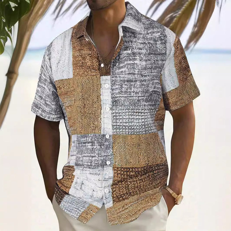 👔 2026 Sale — Over 21 900 Sold!🎨 Men's Contrast Color Pattern Shirt