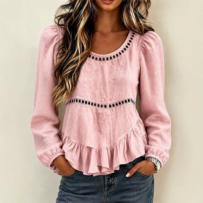 Women's Casual Puff Sleeve Blouse