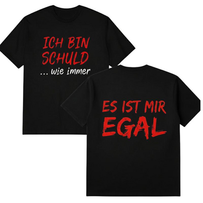 🏆Bestseller🏆Funny German Slogan Men's Black T-Shirt Casual Short Sleeve Crew Neck Top