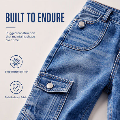Limited time⌛ Classic denim Bermuda shorts with pocket details – flattering high waist for a modern silhouette