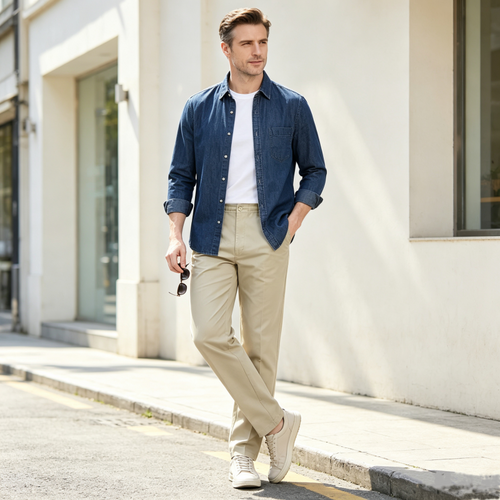 🎉 2026 Sale — Over 28,400 Sold!💞 Men's Slim-Fit Casual Pants with Elastic Waist – Comfortable 👖