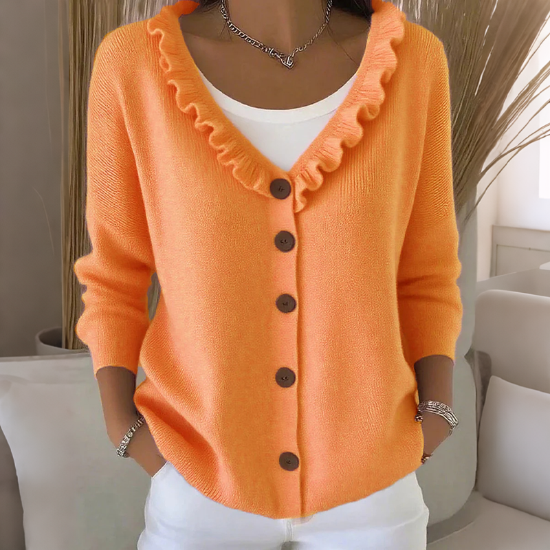✨2026 Collection at 50% OFF🎁Women's Ruffle Collar Knit Cardigan