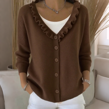 ✨2026 Collection at 50% OFF🎁Women's Ruffle Collar Knit Cardigan