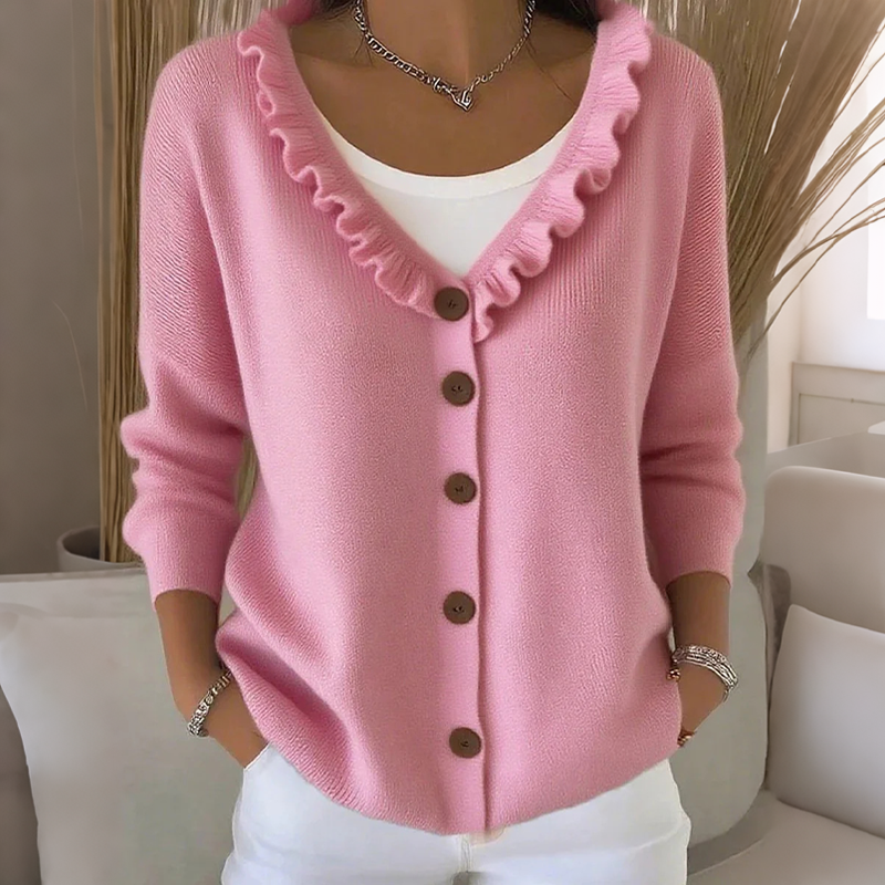 ✨2026 Collection at 50% OFF🎁Women's Ruffle Collar Knit Cardigan