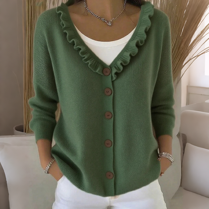 ✨2026 Collection at 50% OFF🎁Women's Ruffle Collar Knit Cardigan