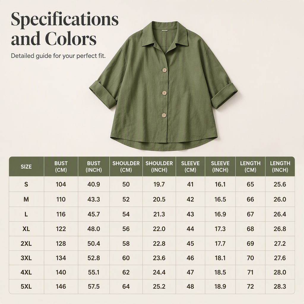 🌸Hot Sale 50% OFF💖Women's Retro Loose-Fit Button-Down Shirt