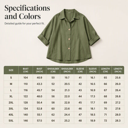 🌸Hot Sale 50% OFF💖Women's Retro Loose-Fit Button-Down Shirt