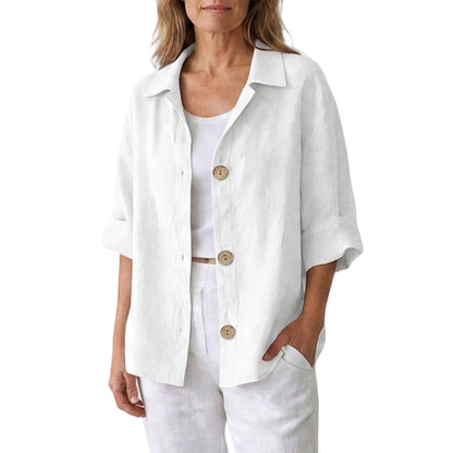 🌸Hot Sale 50% OFF💖Women's Retro Loose-Fit Button-Down Shirt