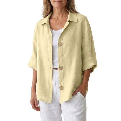 🌸Hot Sale 50% OFF💖Women's Retro Loose-Fit Button-Down Shirt