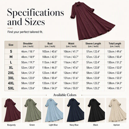 Women's Elegant Maxi Shirt Dress