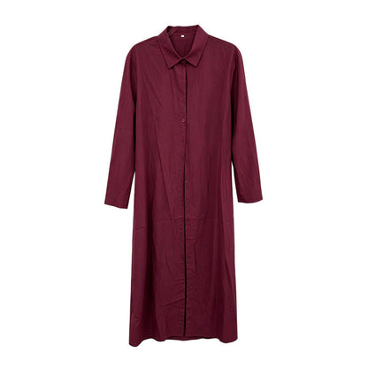 Women's Elegant Maxi Shirt Dress