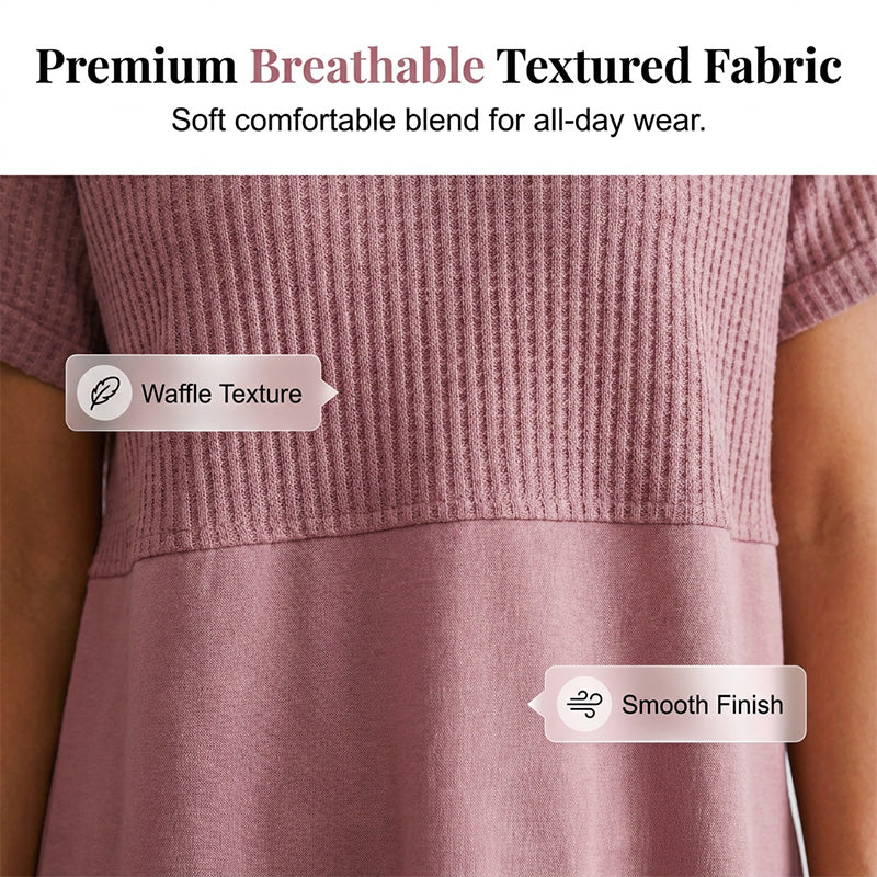 Women's Casual V-neck Patchwork Short-Sleeved Shirt