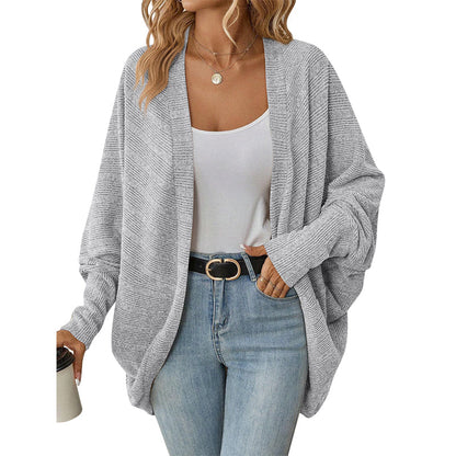 ☀️🧥New Arrivals - Open Front Batwing Cardigan – Breezy Layer for Work, Travel & Casual Outings
