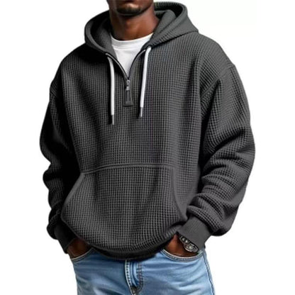 ⏰️LIMITED-TIME 50% OFF! ✨Men's Knit Quarter-Zip Hoodie Sweatshirt