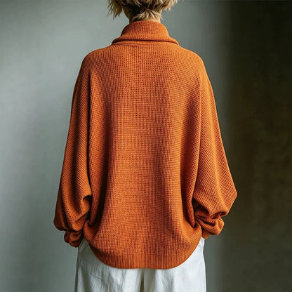 Aella - Textured Oversized High-Neck Top